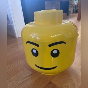 Large Lego head sifting container with handle